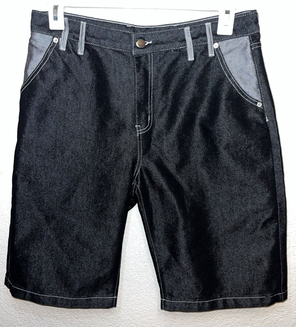 Fashion Nova Wessex Denim Jorts Junior Girls Sz 11 Black And Silver